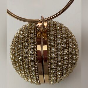 Elegant Gold Rhinestone Clutch